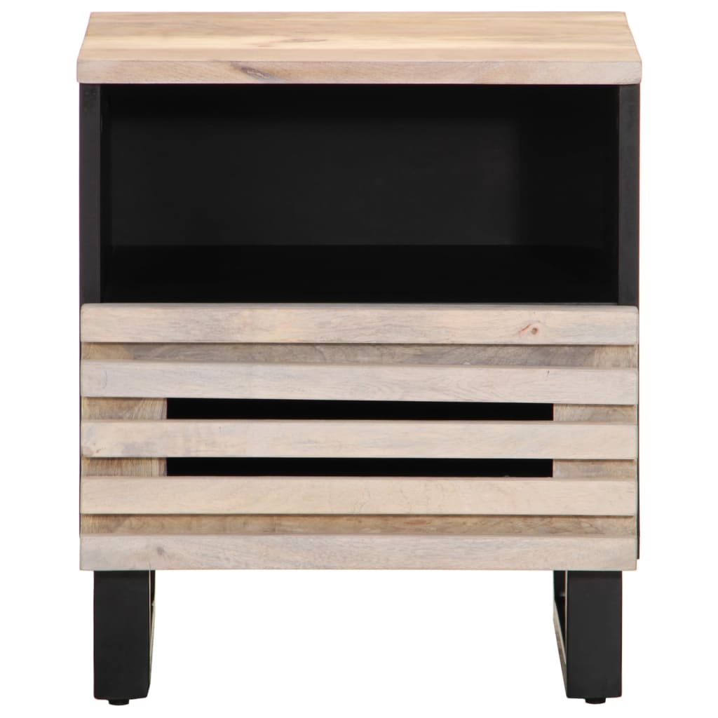 Bedside tables 2 pcs. 40x34x46 cm Bleached solid wood mango