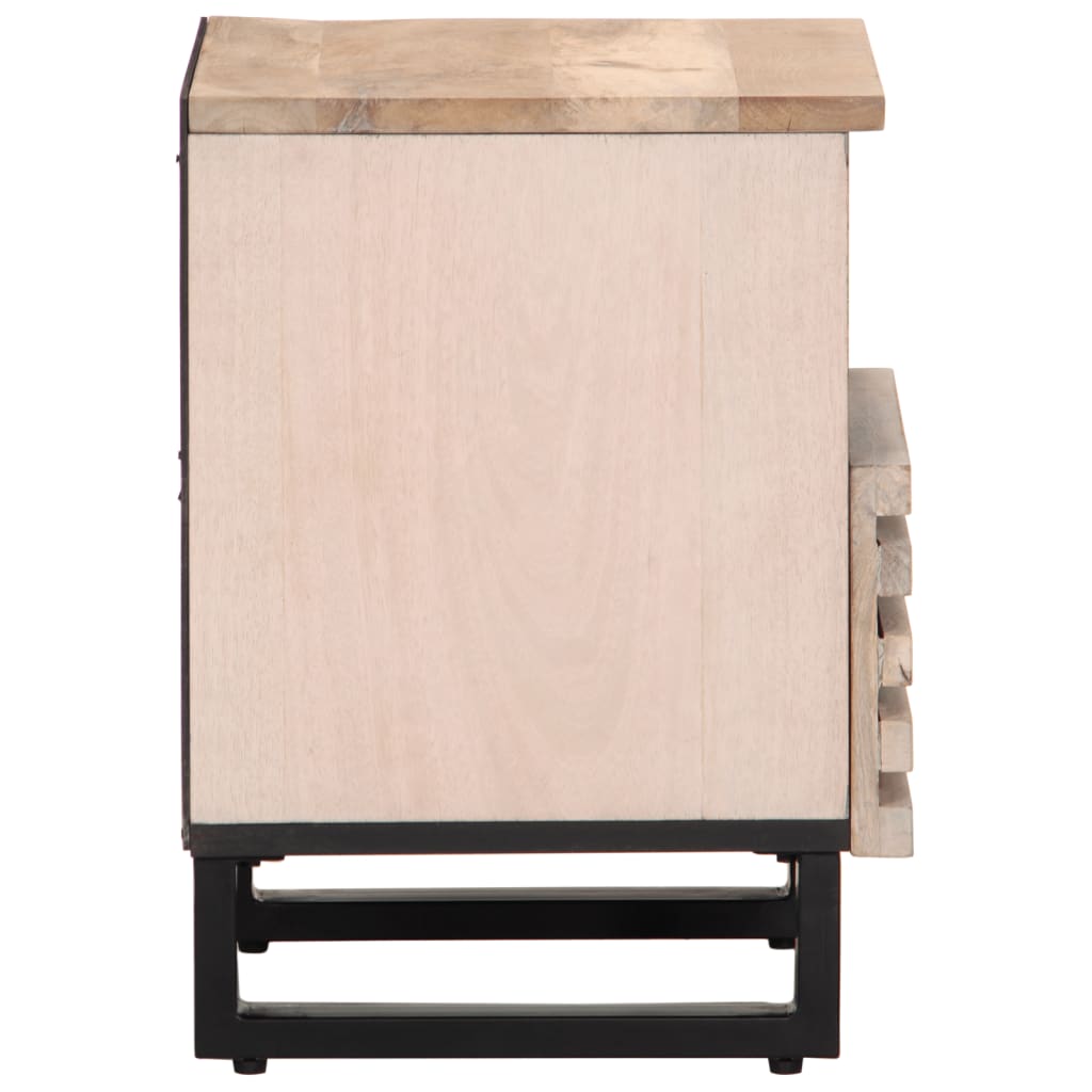 Bedside tables 2 pcs. 40x34x46 cm Bleached solid wood mango