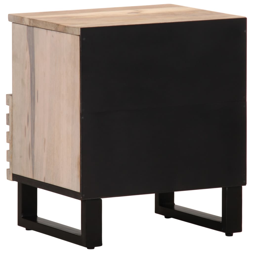 Bedside tables 2 pcs. 40x34x46 cm Bleached solid wood mango