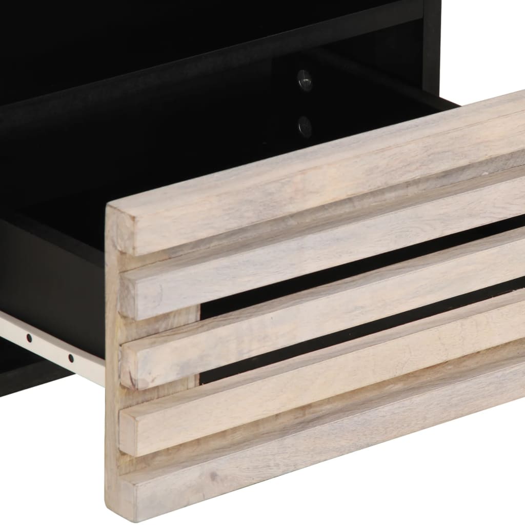 Bedside tables 2 pcs. 40x34x46 cm Bleached solid wood mango