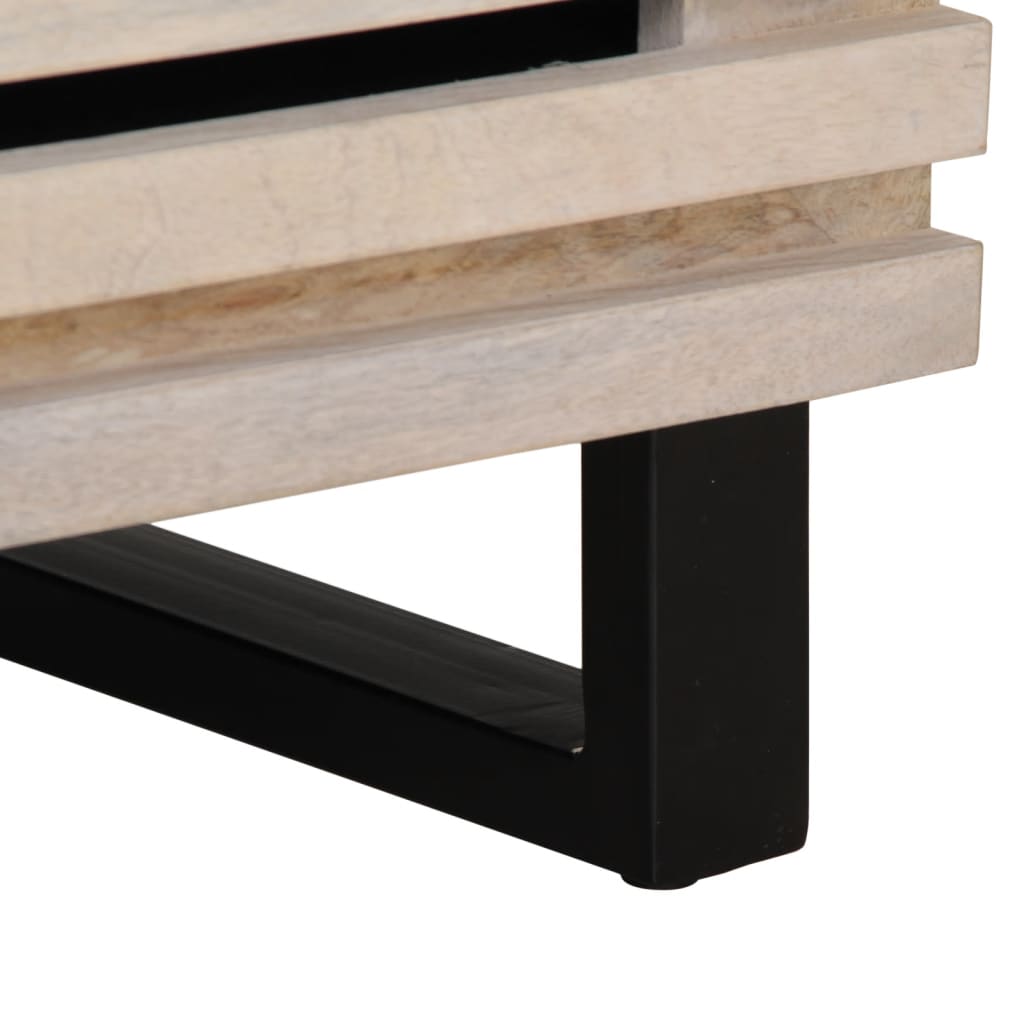 Bedside tables 2 pcs. 40x34x46 cm Bleached solid wood mango