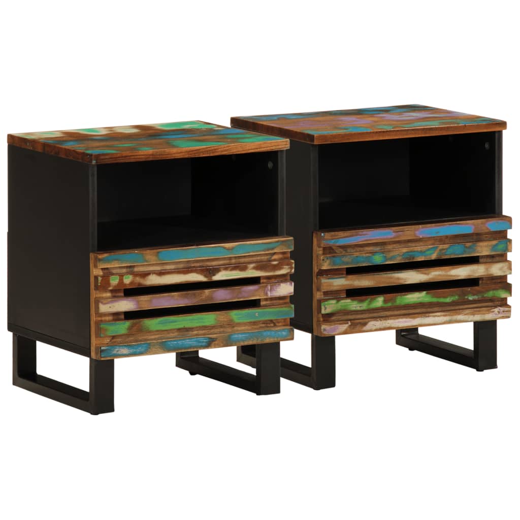 Bedside tables 2 pcs. 40x34x46 cm solid reclaimed wood