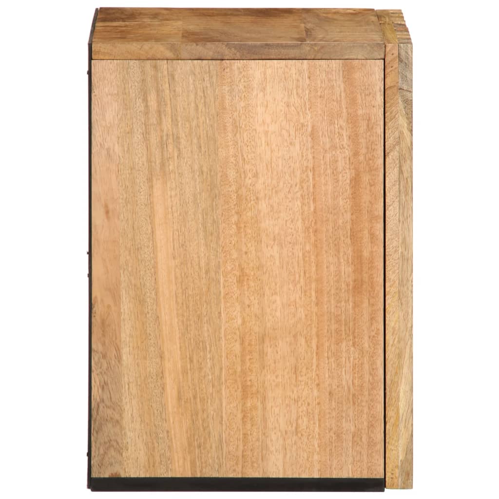 Bathroom Wall Cabinet 38x34x48 cm Solid Rough Mango Wood