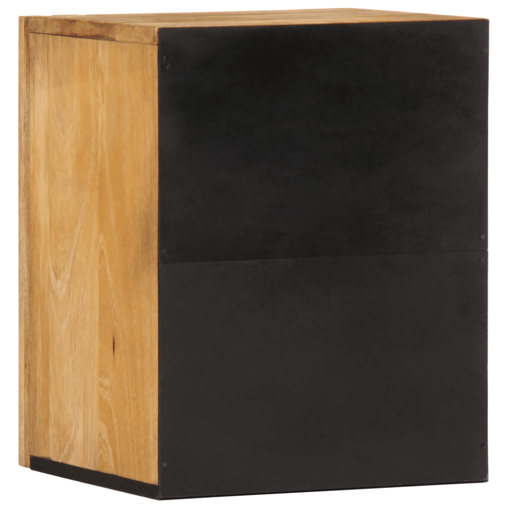 Bathroom Wall Cabinet 38x34x48 cm Solid Rough Mango Wood