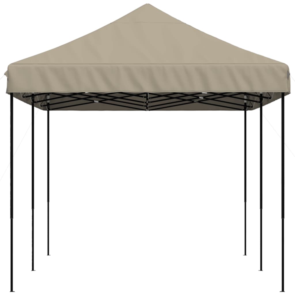 Tente de fête pliable pop-up taupe 580x292x315 cm