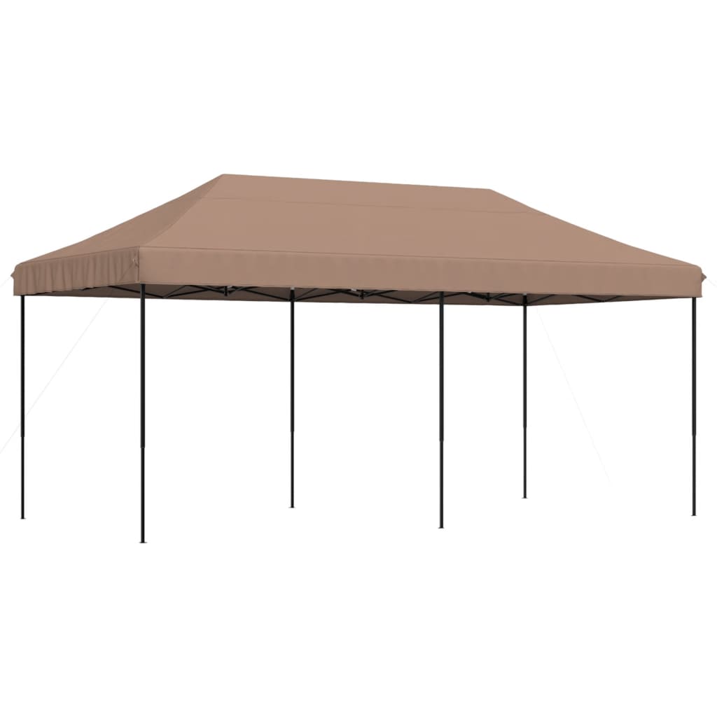 Tente de fête pliable pop-up marron 580x292x315 cm