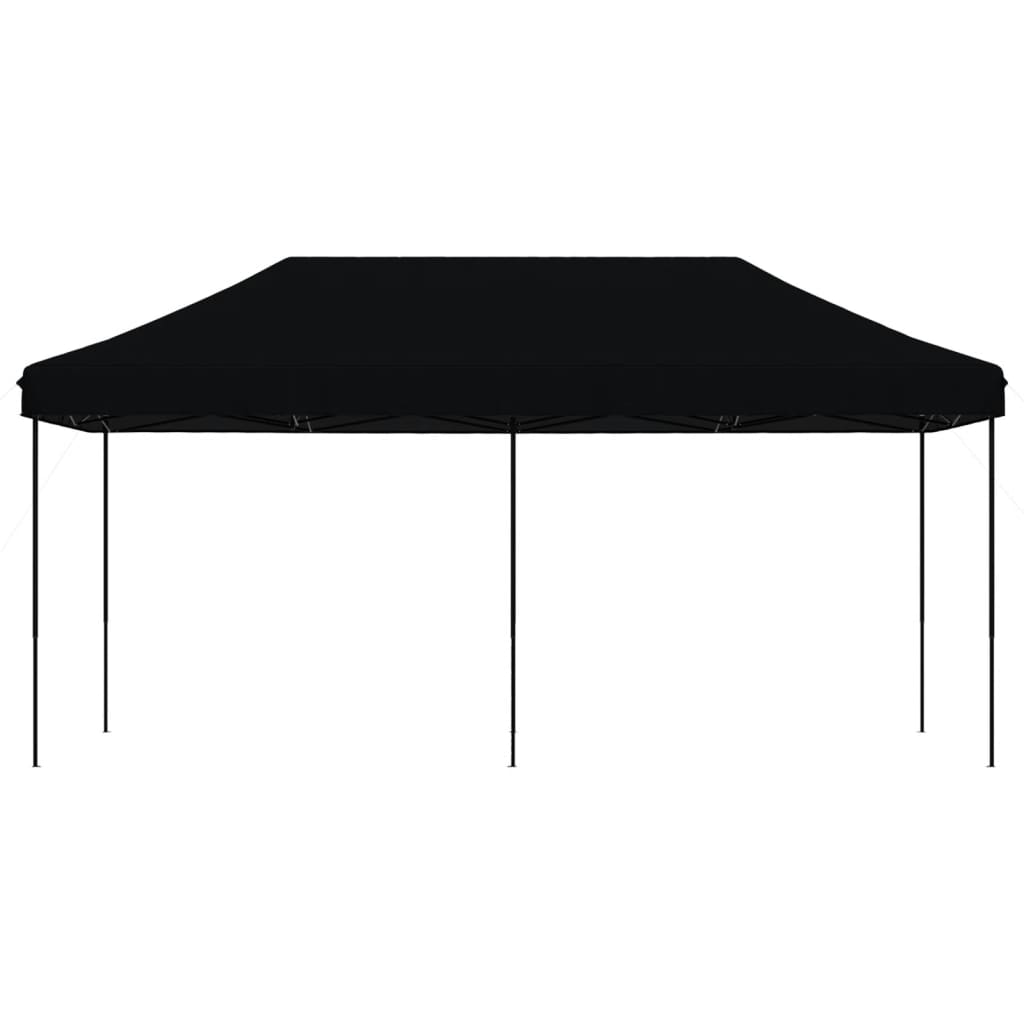 Tente de fête pliable pop-up noir 580x292x315 cm
