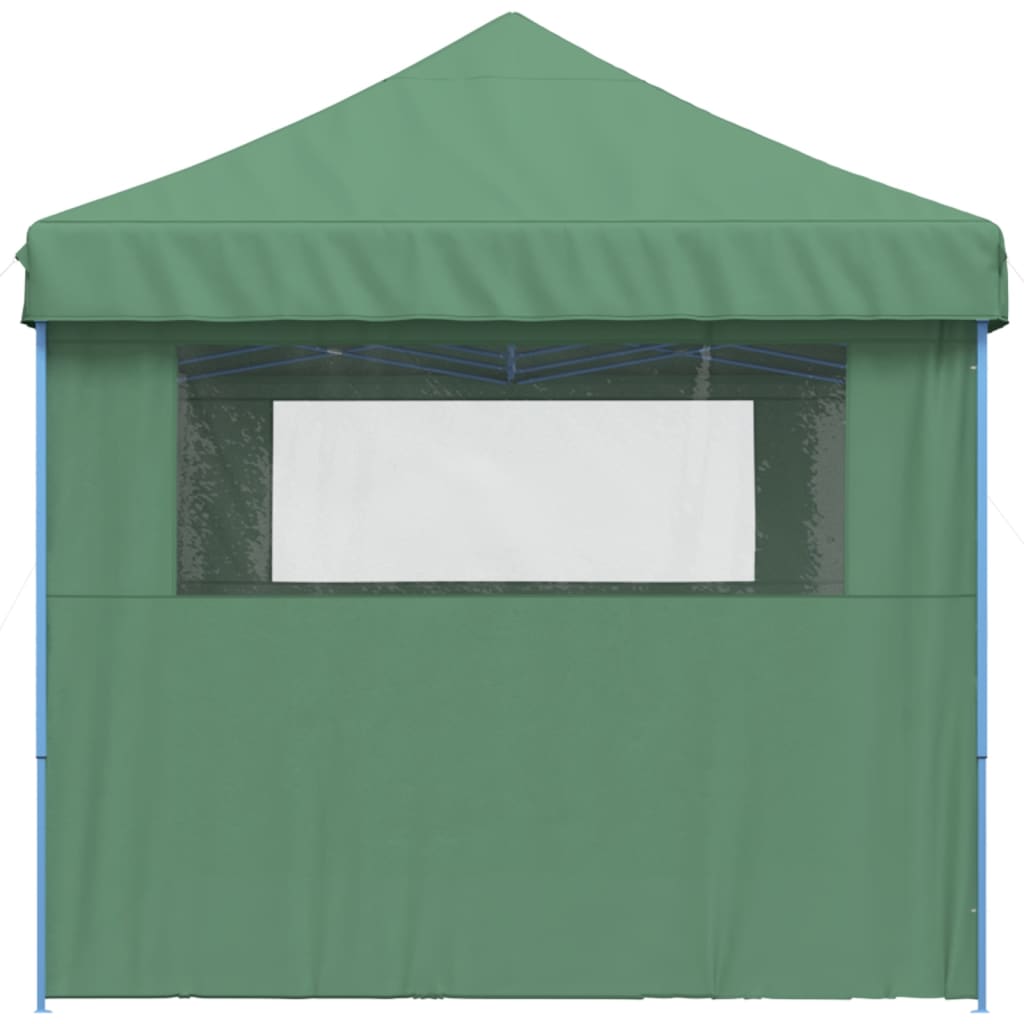 Tente de fête pop-up pliable avec 3 panneaux latéraux vert