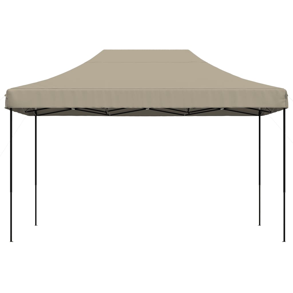 Tente de fête pliable pop-up taupe 440x292x315 cm