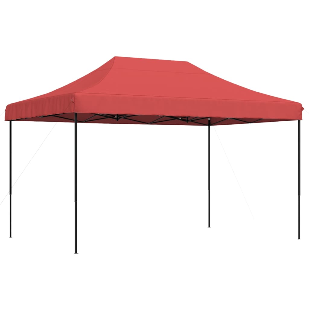 Tente de fête pliable pop-up rouge bordeaux 440x292x315 cm