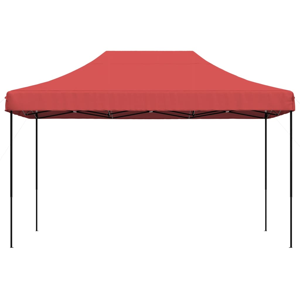 Tente de fête pliable pop-up rouge bordeaux 440x292x315 cm