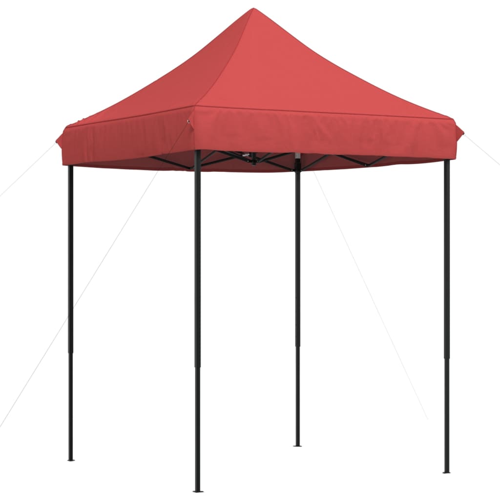 Tente de fête pliable pop-up rouge bordeaux 200x200x306 cm