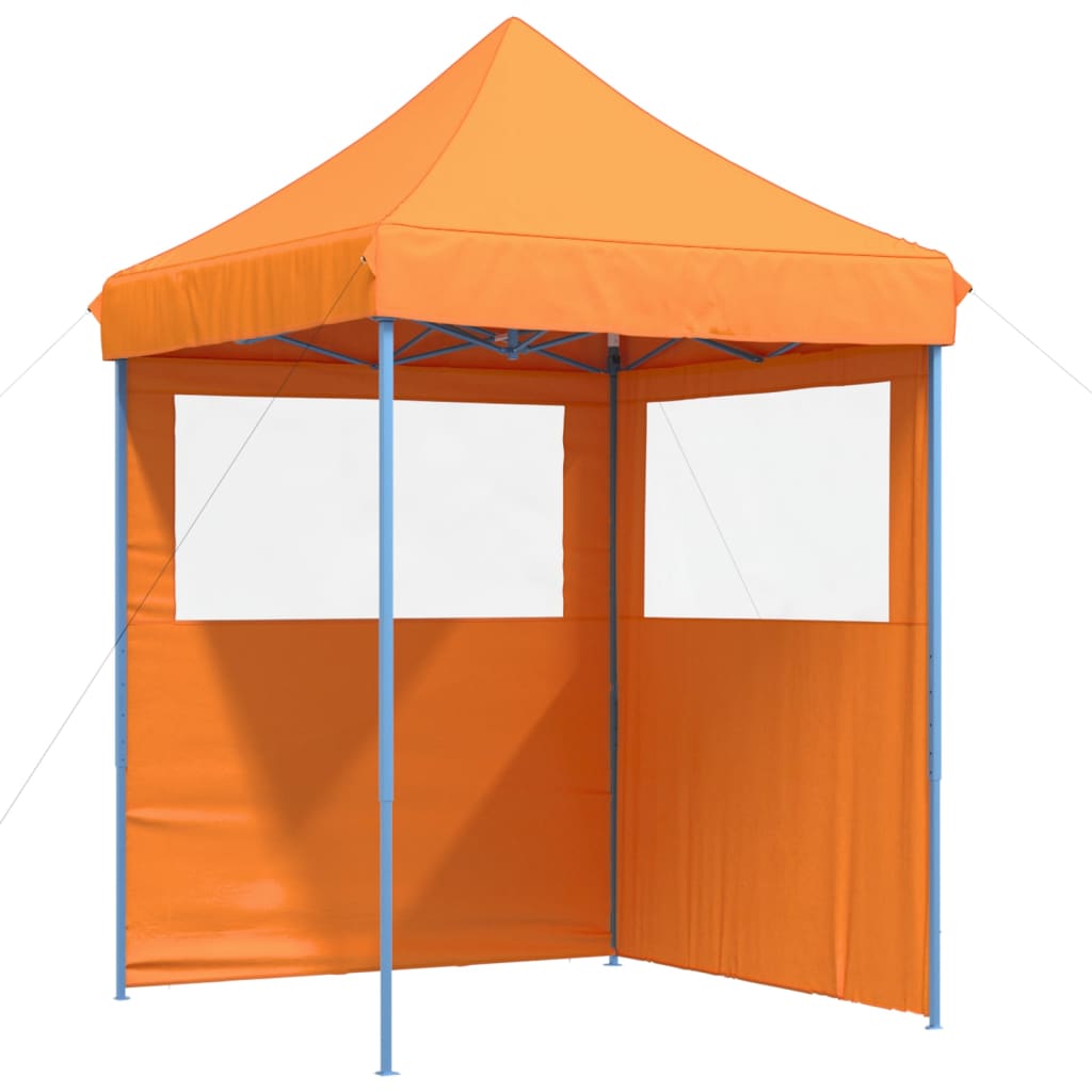 Partyzelt Faltbar Pop-Up mit 2 Seitenteilen Orange