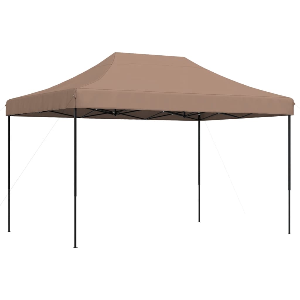 Tente de fête pliable pop-up marron 410x279x315 cm