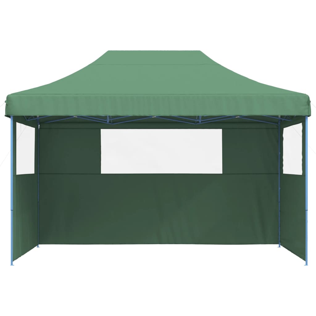 Party Tent Foldable Pop-Up with 3 Side Panels Green