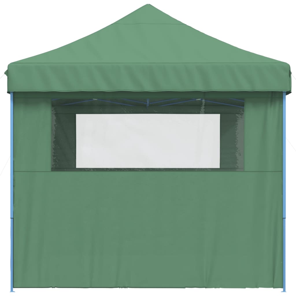 Party Tent Foldable Pop-Up with 3 Side Panels Green