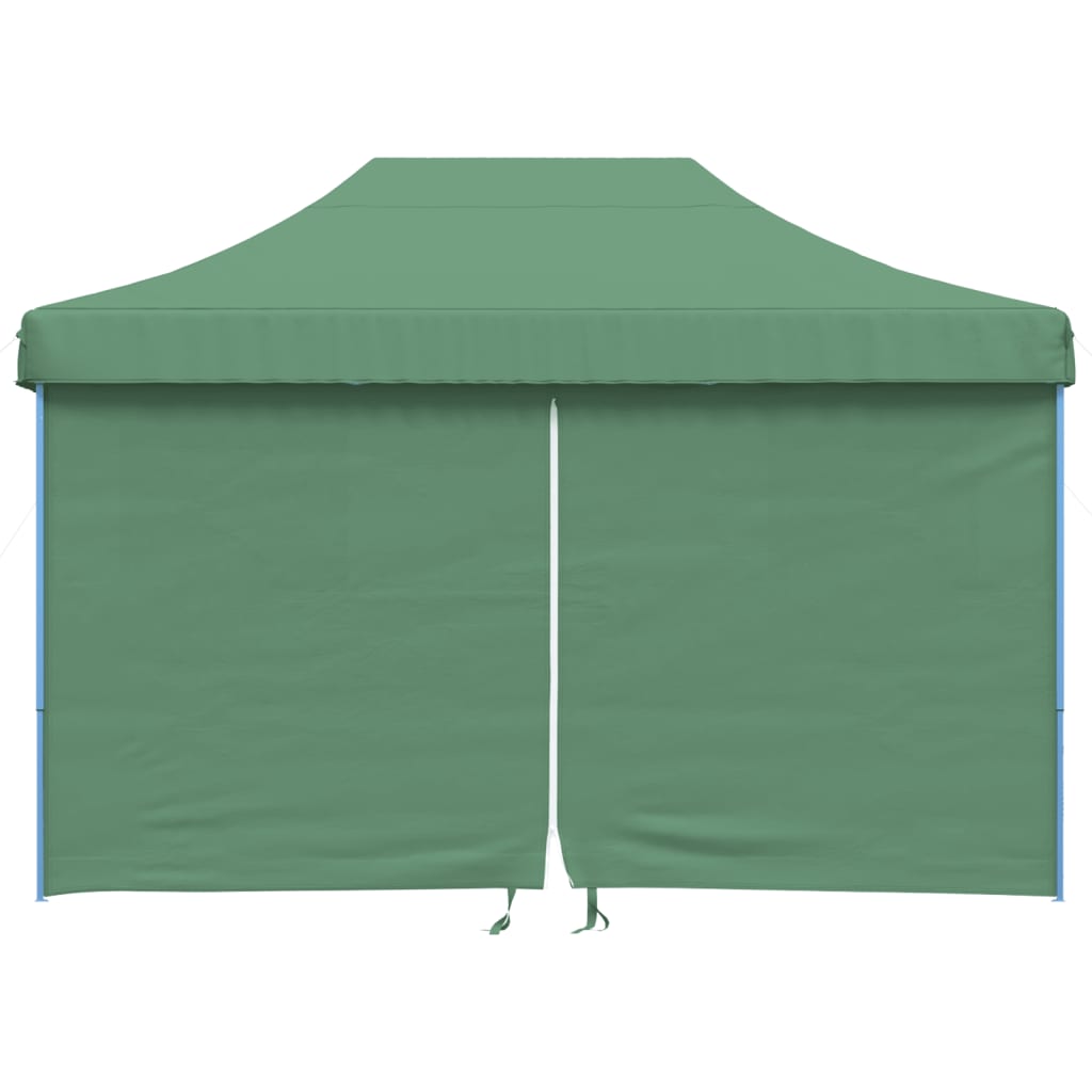 Tente de fête pop-up pliable avec 4 panneaux latéraux vert