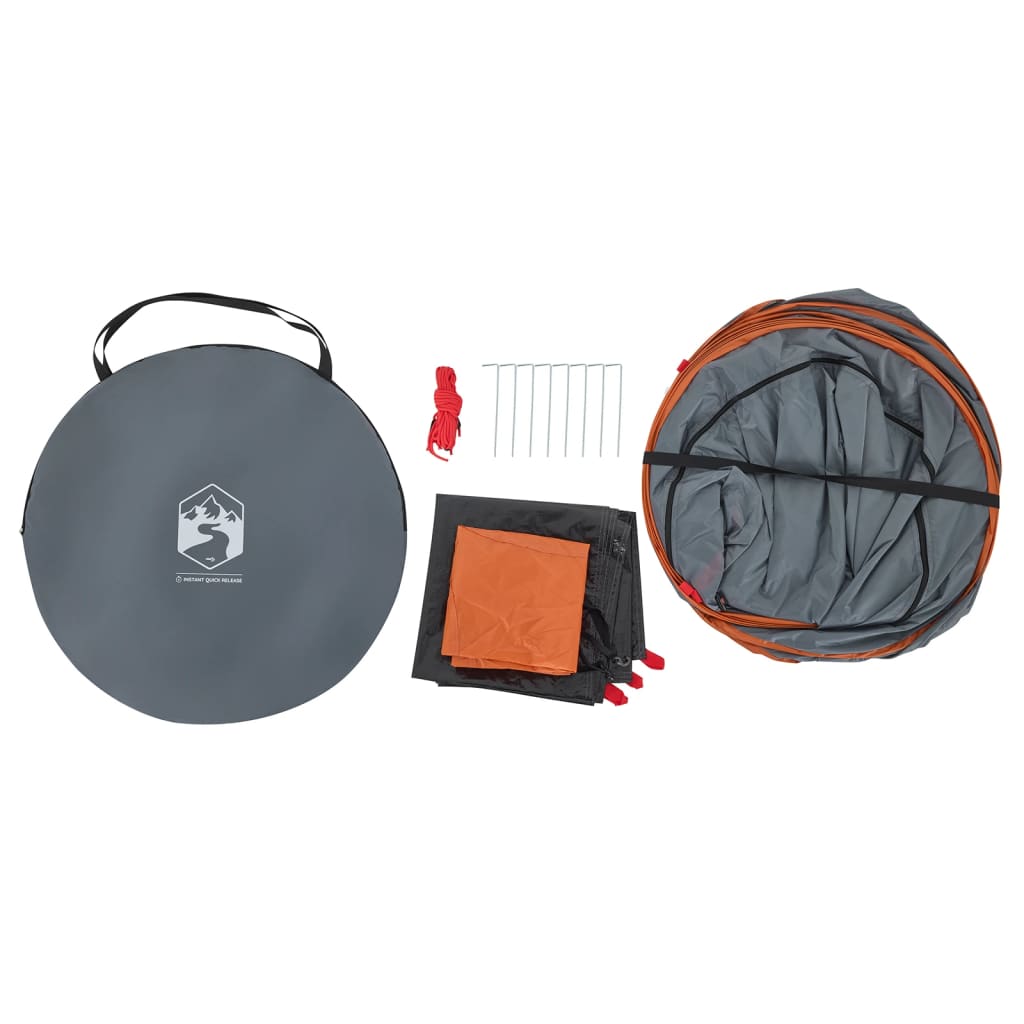 Privacy Tent Grey and Orange Pop-Up Waterproof