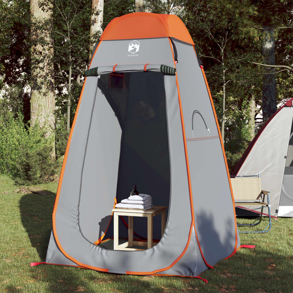 Privacy Tent Grey and Orange Pop-Up Waterproof