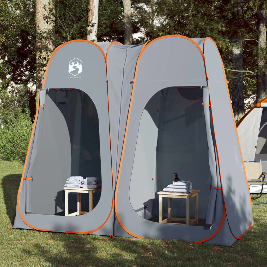 Privacy Tent Grey and Orange Pop-Up Waterproof