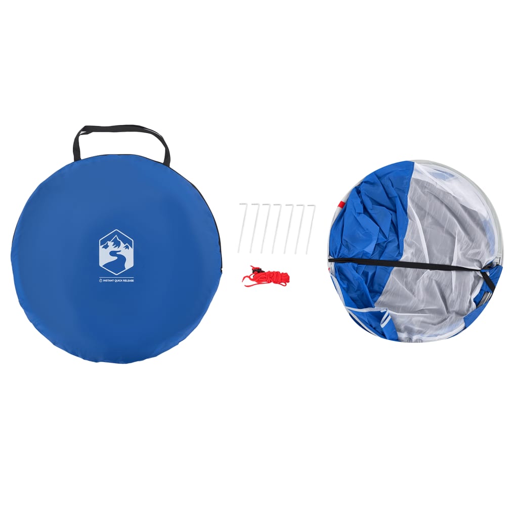 Beach Tent 2 Persons Azure Blue Pop-Up Waterproof
