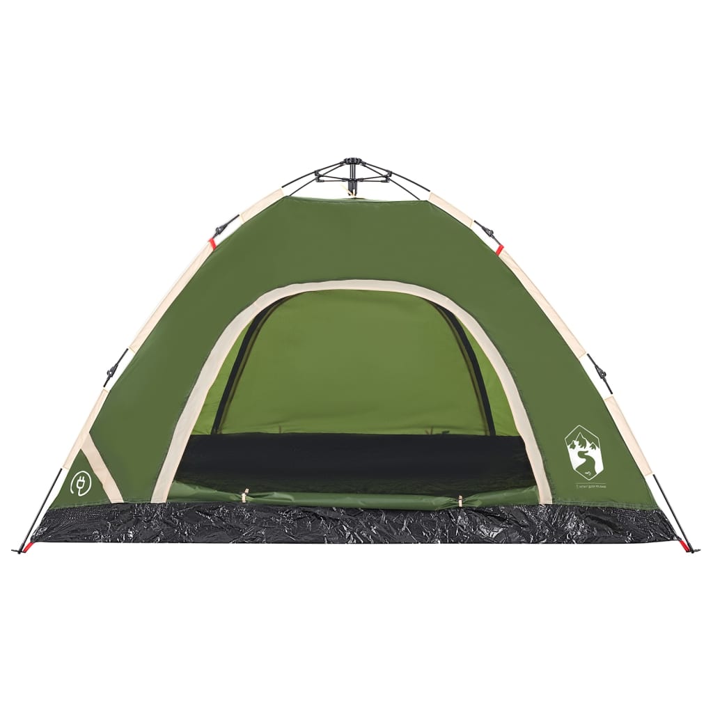 Camping Tent 4 Persons Green Quick Release