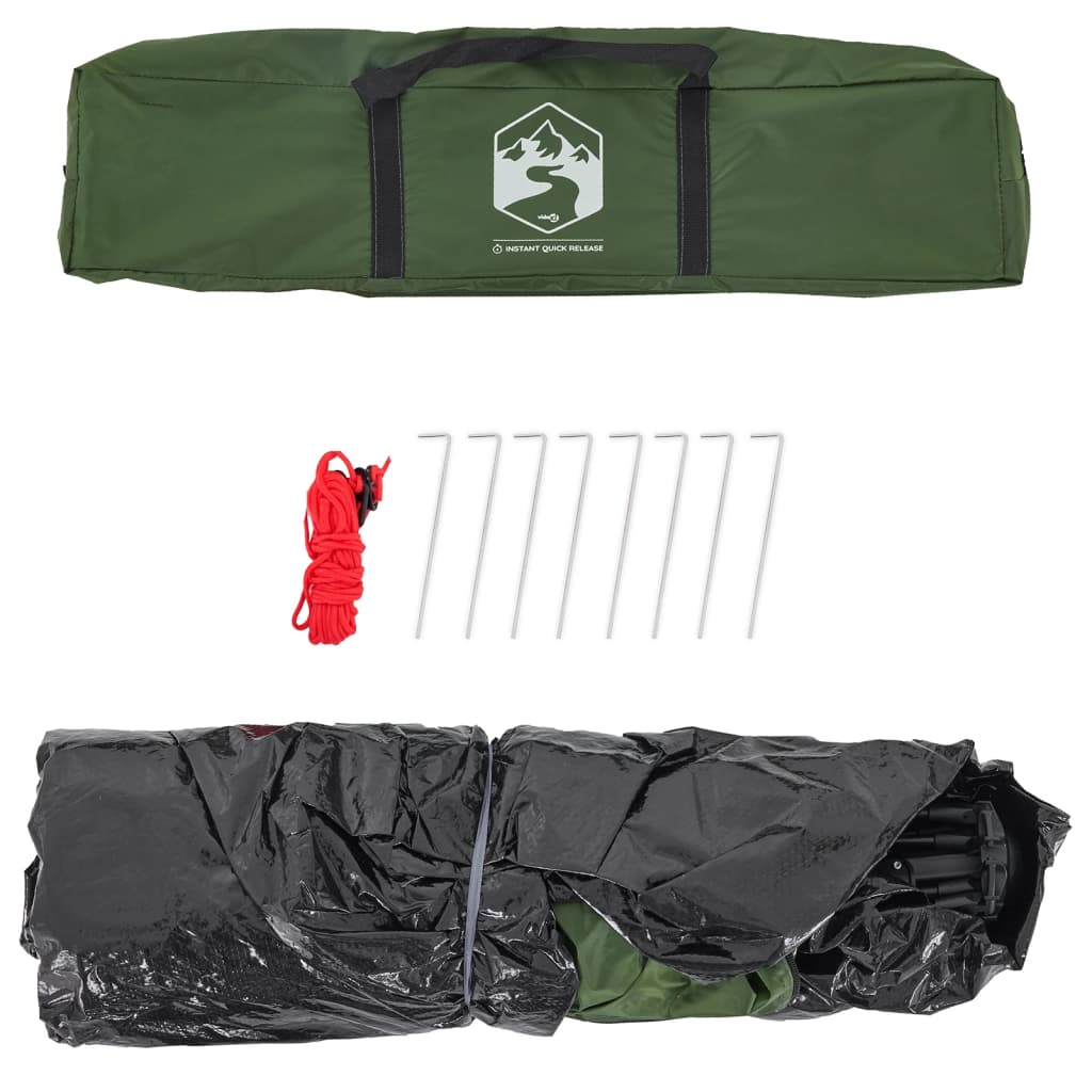 Camping Tent 4 Persons Green Quick Release