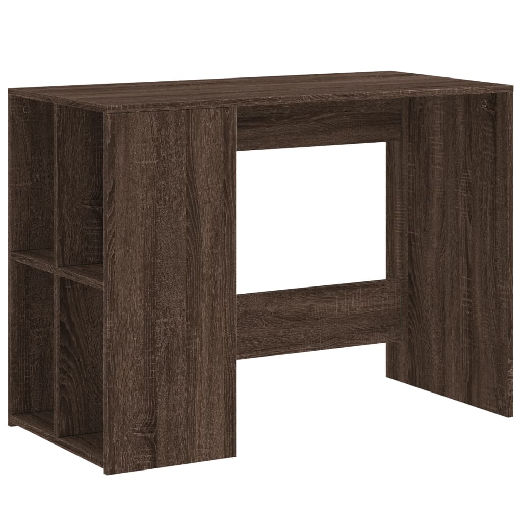 Desk Brown Oak Look 102x50x75 cm Wood Material