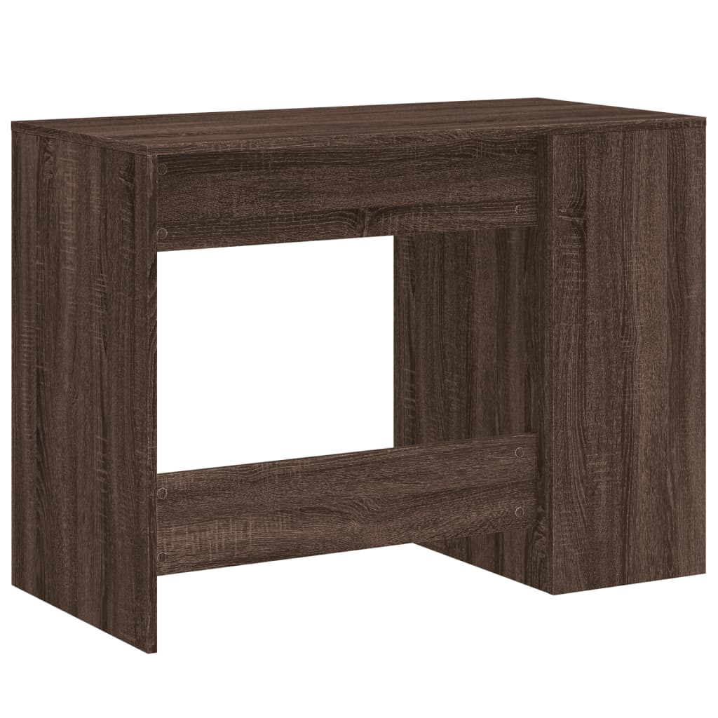 Desk Brown Oak Look 102x50x75 cm Wood Material