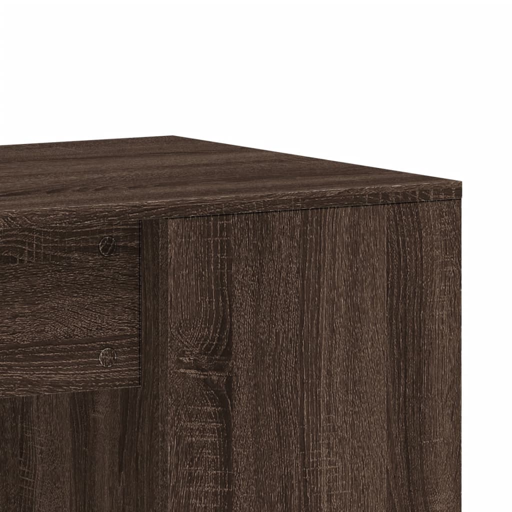 Desk Brown Oak Look 102x50x75 cm Wood Material