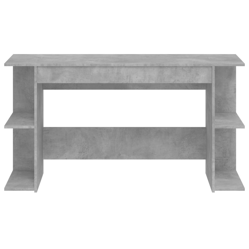 Desk Concrete Grey 140x50x75 cm Wood Material