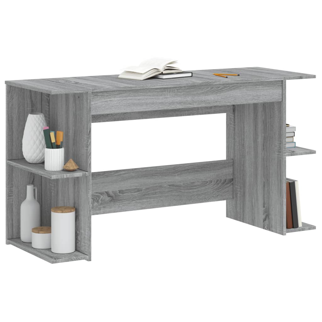 Bureau Sonoma gris 140x50x75 cm matériau bois