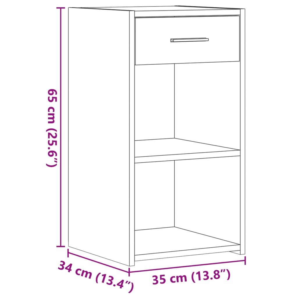 Tables de chevet 2 pcs. Blanc 35x34x65 cm en bois