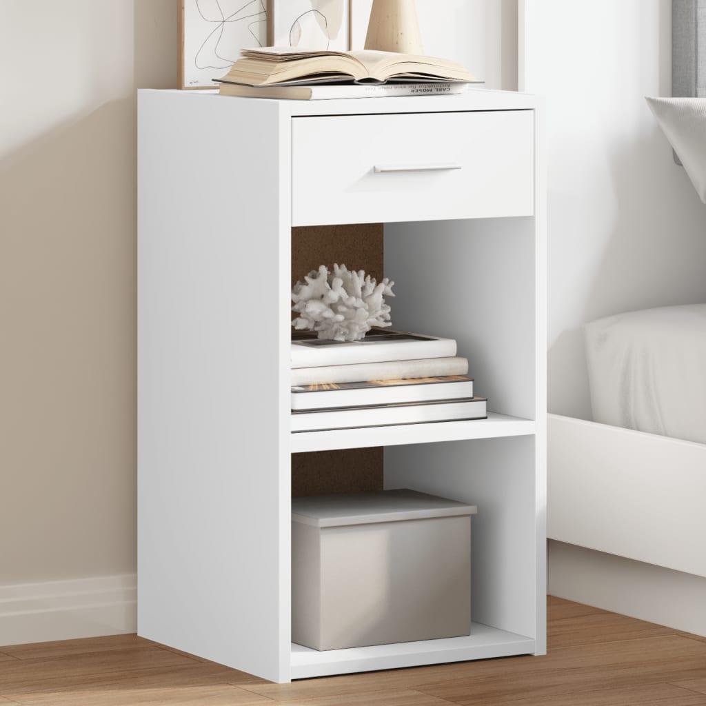 Tables de chevet 2 pcs. Blanc 35x34x65 cm en bois