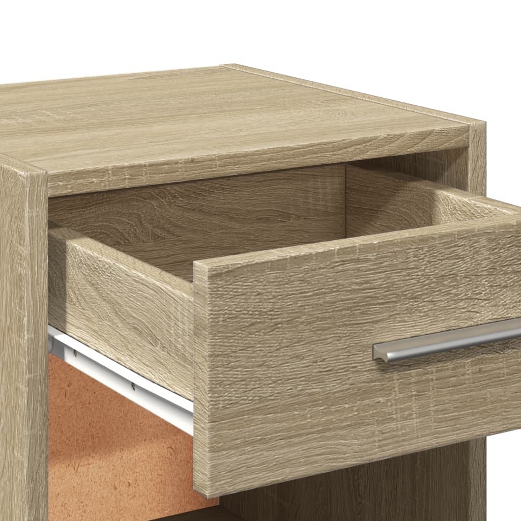 Tables de chevet 2 pcs. Chêne Sonoma 35x34x65 cm matériau bois