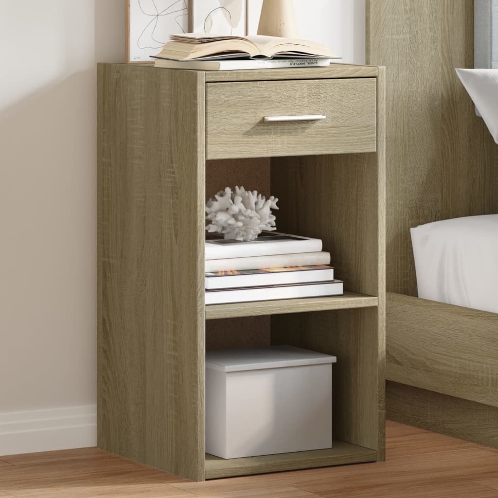 Tables de chevet 2 pcs. Chêne Sonoma 35x34x65 cm matériau bois