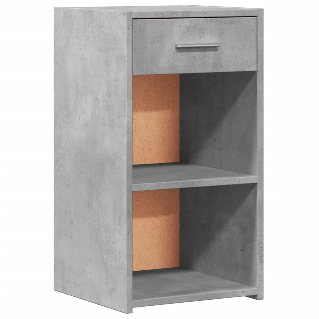 Bedside tables 2 pcs. Concrete grey 35x34x65 cm wood material