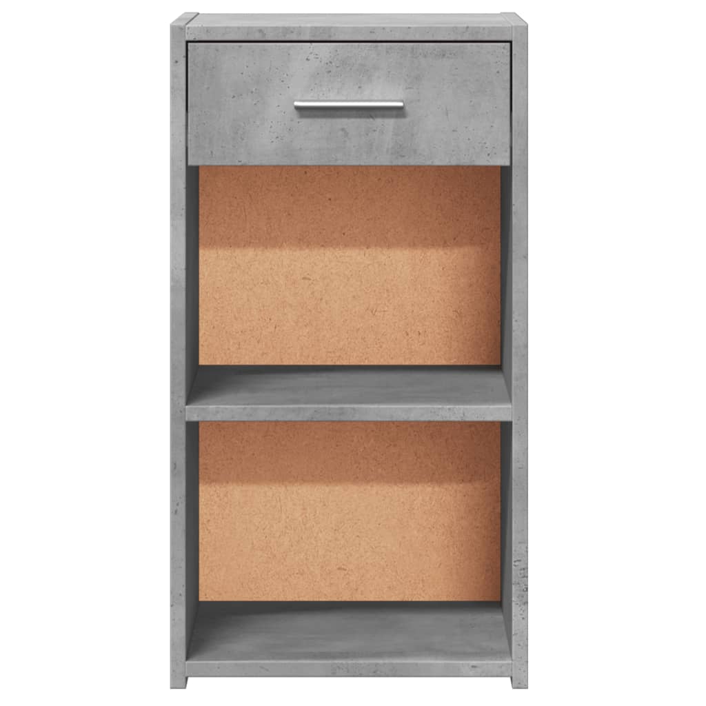 Bedside tables 2 pcs. Concrete grey 35x34x65 cm wood material
