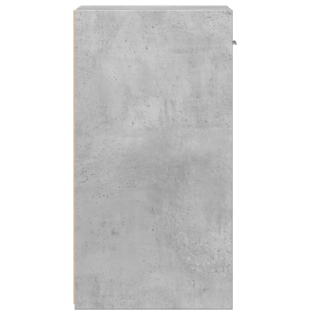 Bedside tables 2 pcs. Concrete grey 35x34x65 cm wood material