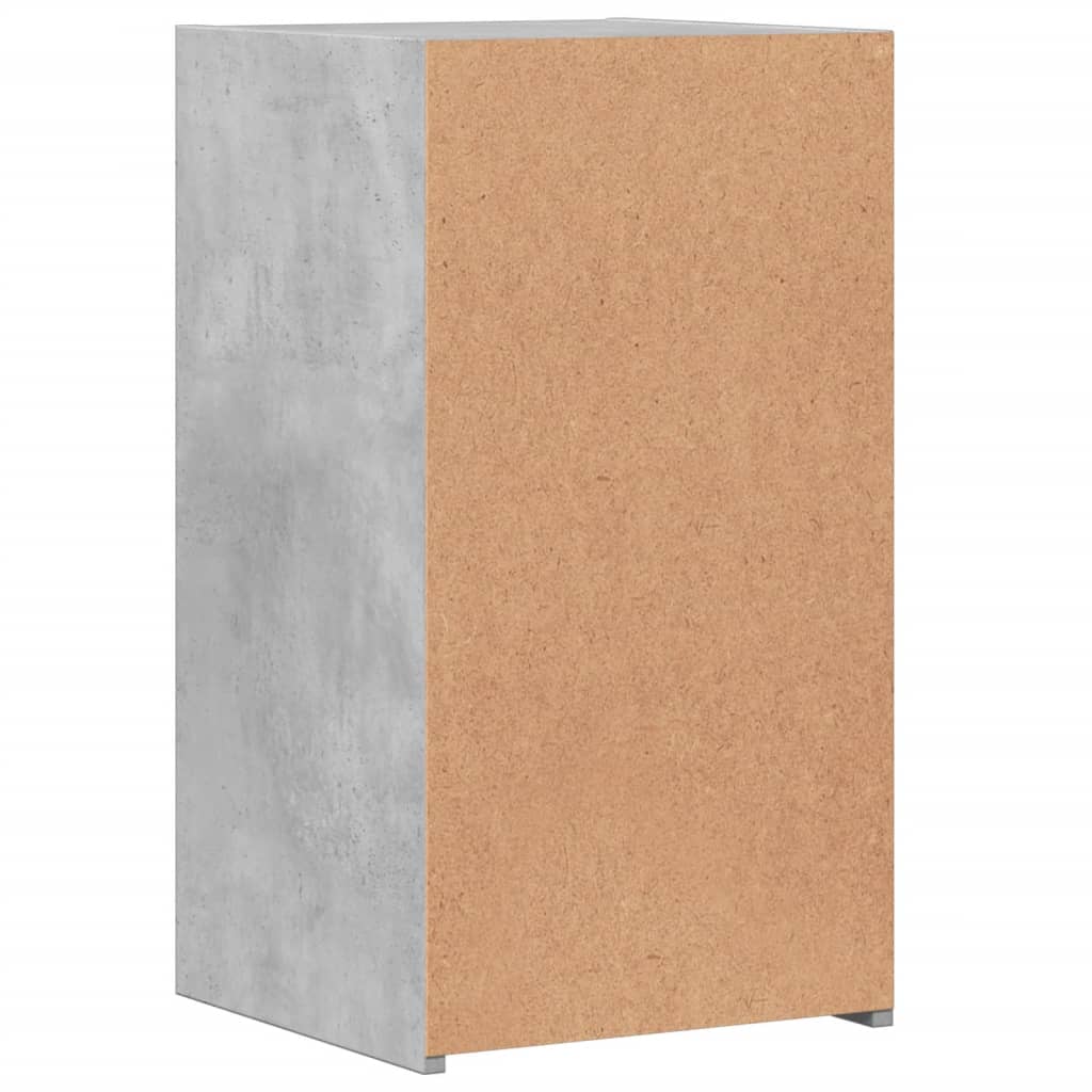 Bedside tables 2 pcs. Concrete grey 35x34x65 cm wood material