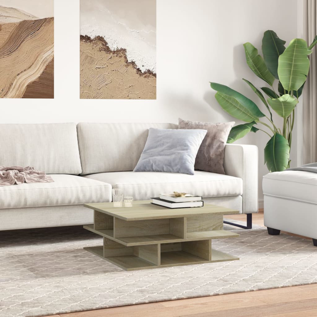 Coffee table Sonoma oak 70x70x29 cm wood material