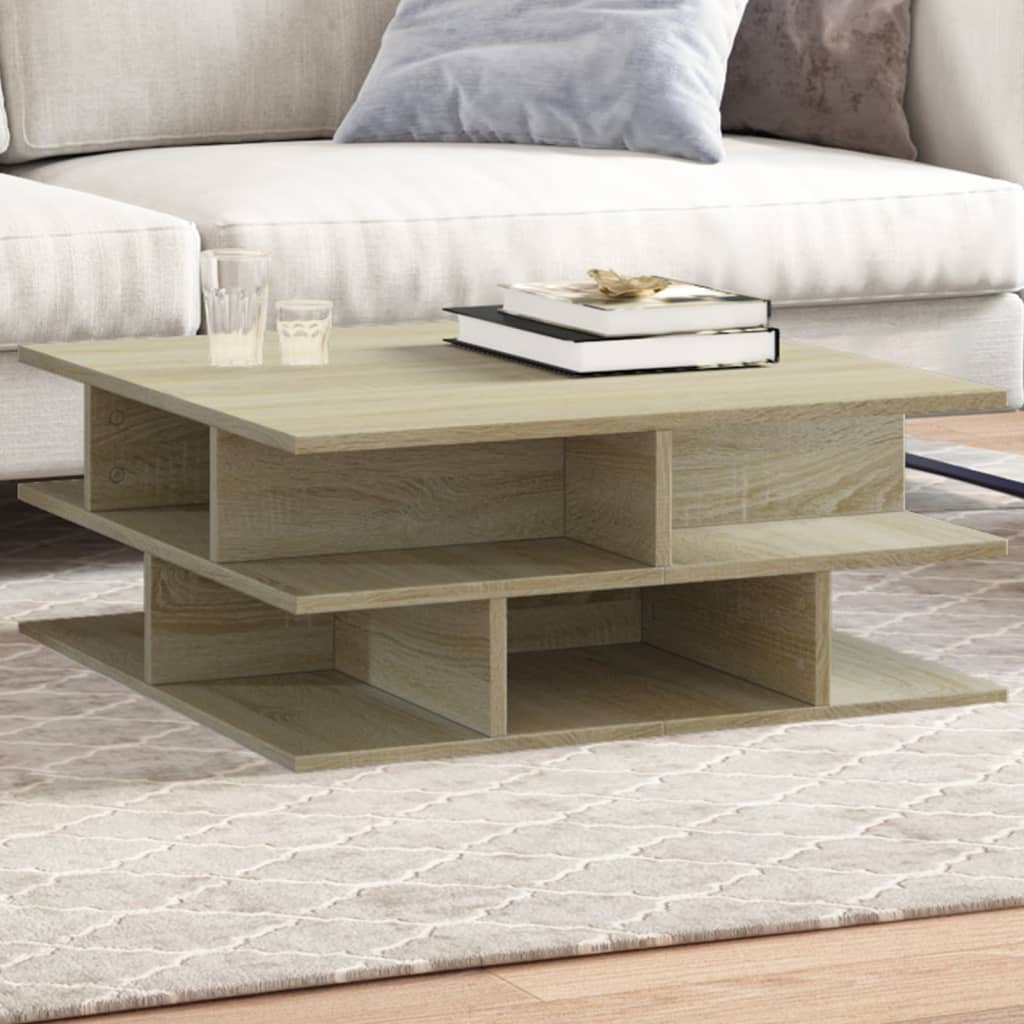 Coffee table Sonoma oak 70x70x29 cm wood material