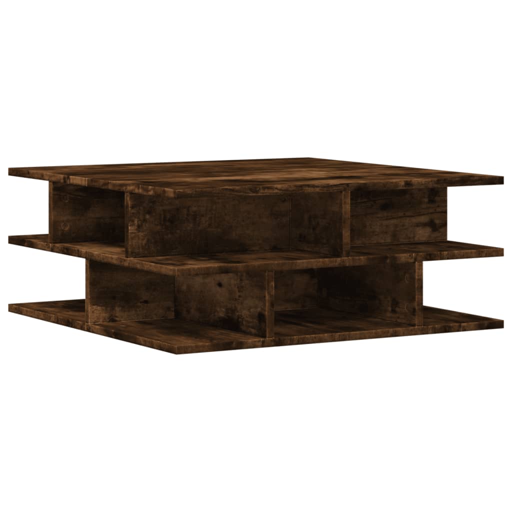 Coffee table smoked oak 70x70x29 cm wood material