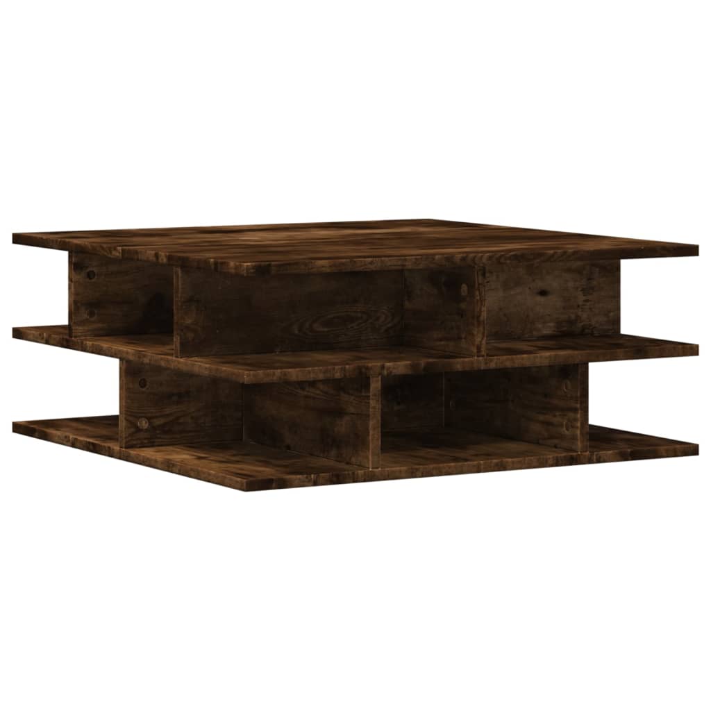 Coffee table smoked oak 70x70x29 cm wood material