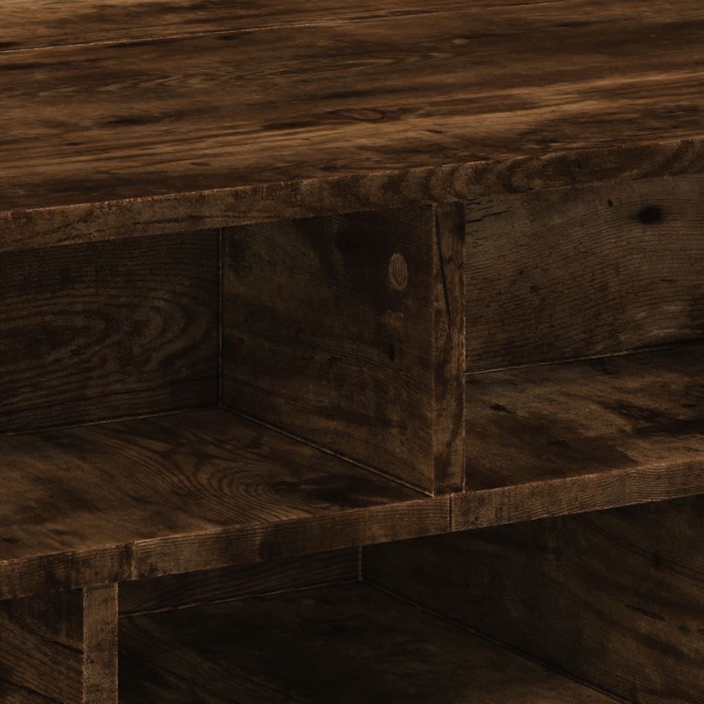 Coffee table smoked oak 70x70x29 cm wood material
