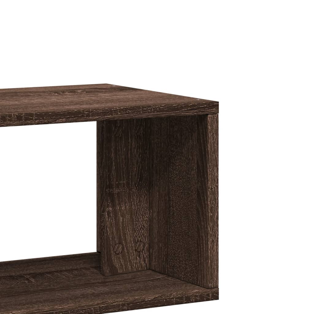 Meubles TV 2 pièces aspect chêne brun 75x30x50 cm matériau bois