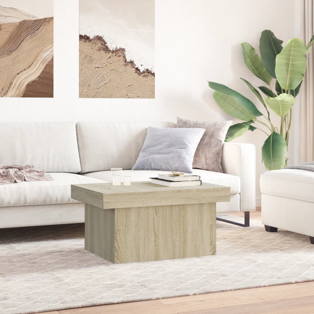 Table basse chêne Sonoma 80x55x40 cm en bois