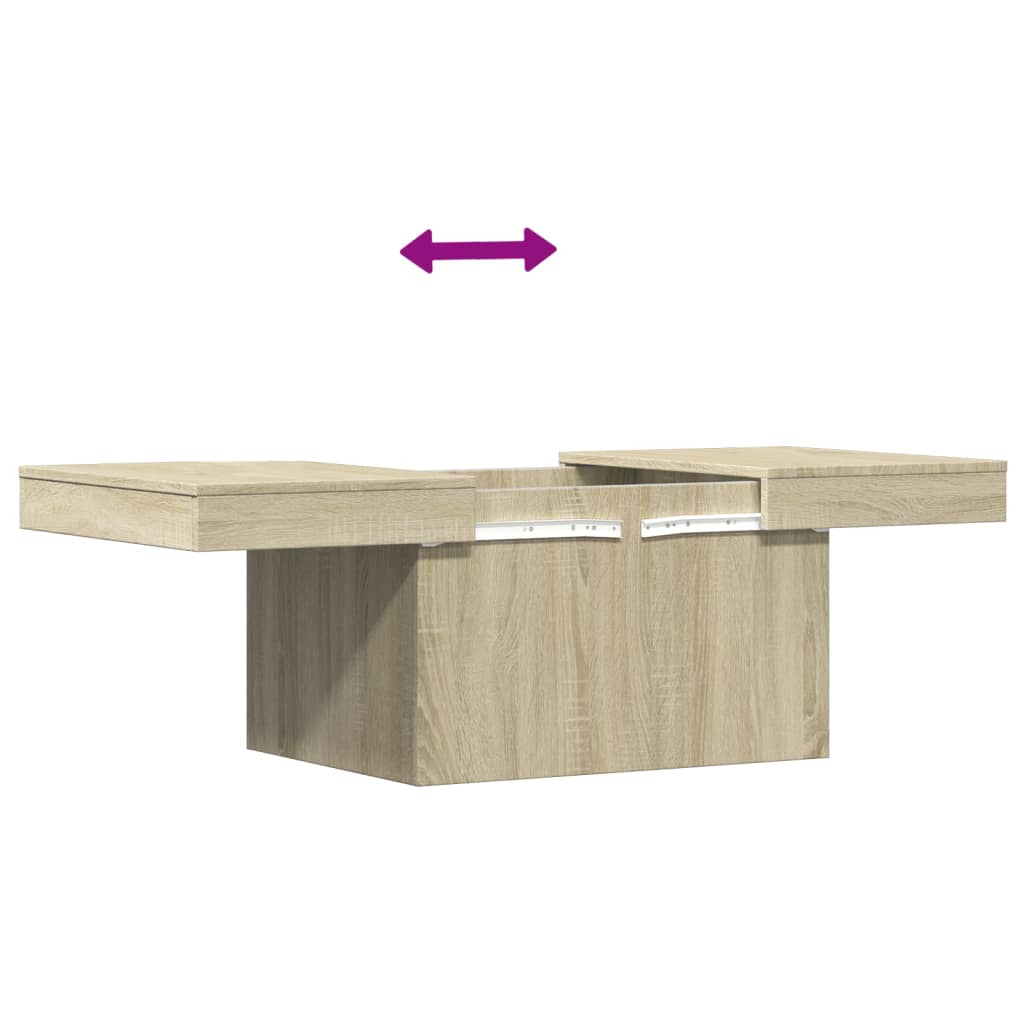 Table basse chêne Sonoma 80x55x40 cm en bois