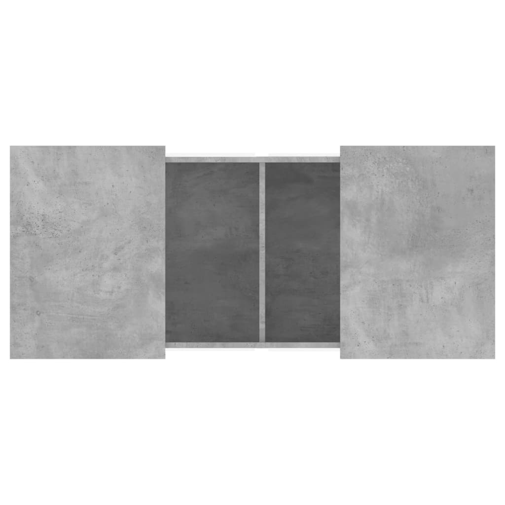 Table basse gris béton 80x55x40 cm en bois