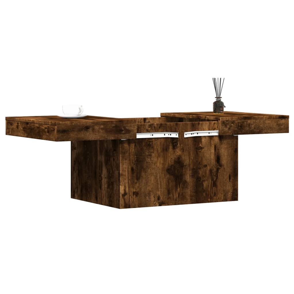 Coffee table smoked oak 100x55x40 cm wood material